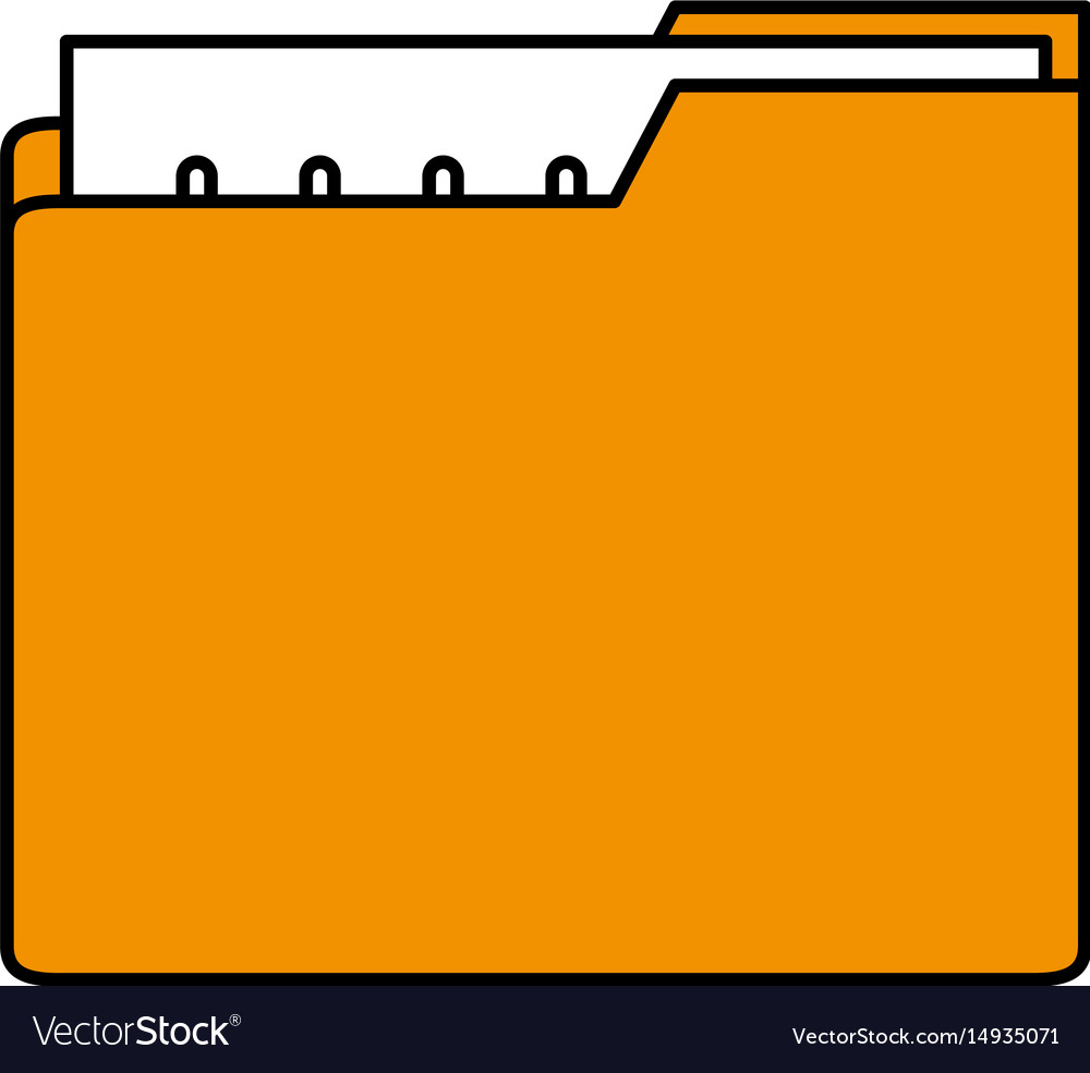 Color silhouette image of folder with files sheet