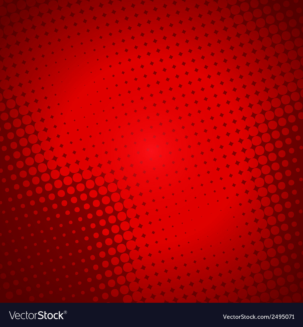 Creative halftone in red background Royalty Free Vector