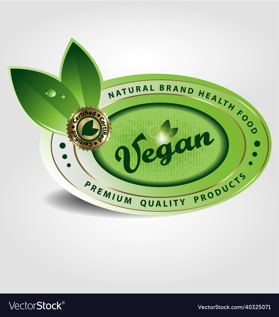 Design of premium quality vegan sticker