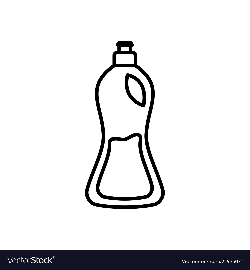 Dish soap bottle icon line style Royalty Free Vector Image