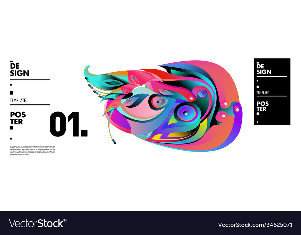 Landing page background template with colorful