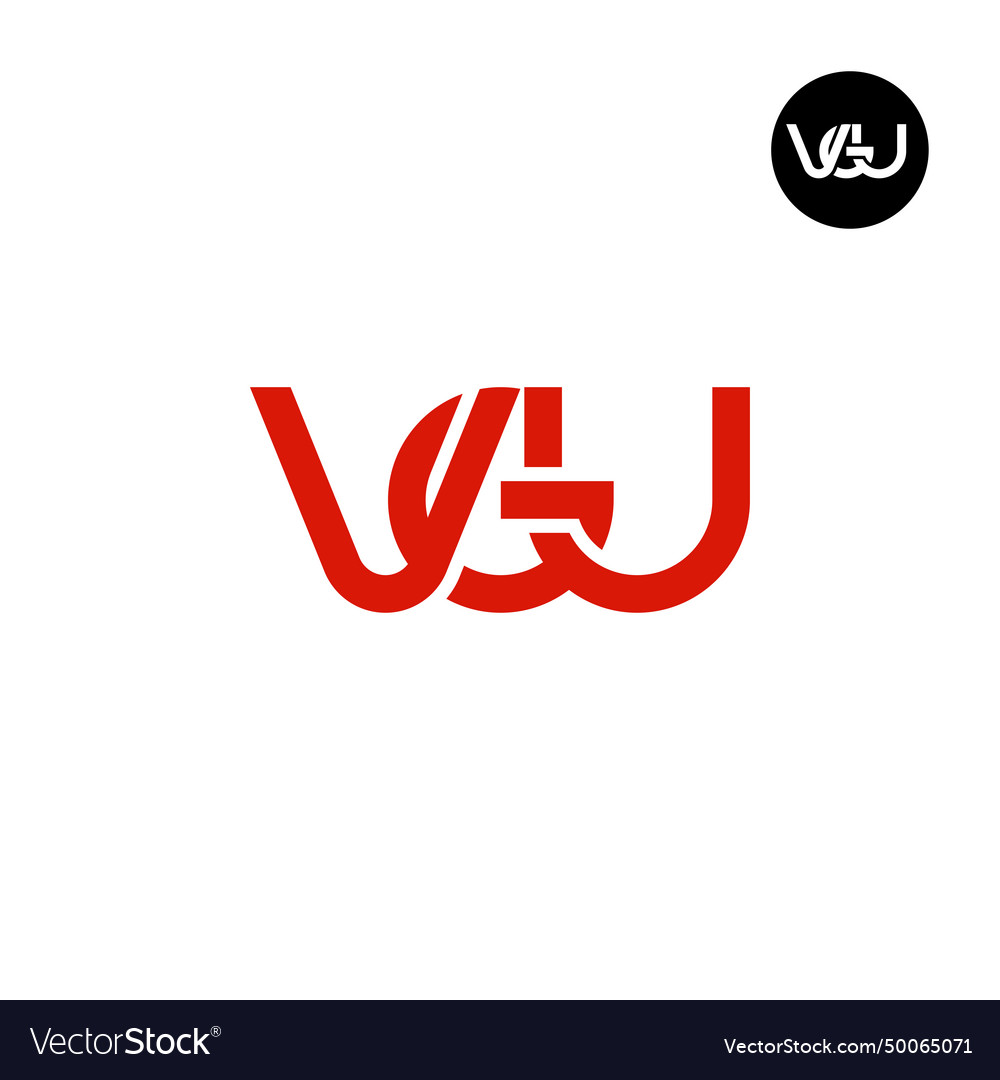 Letter vgu monogram logo design Royalty Free Vector Image