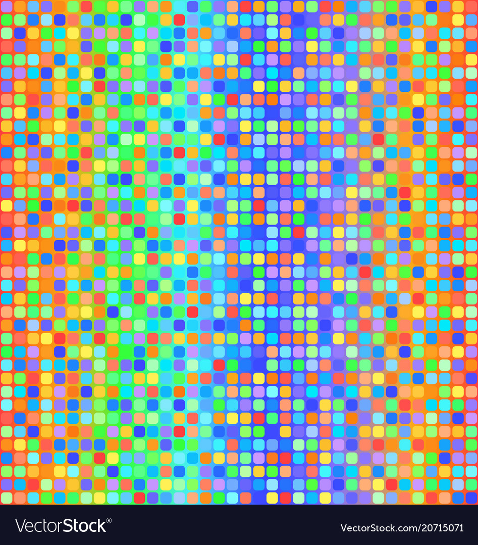 Rainbow Gradient Square Pattern
