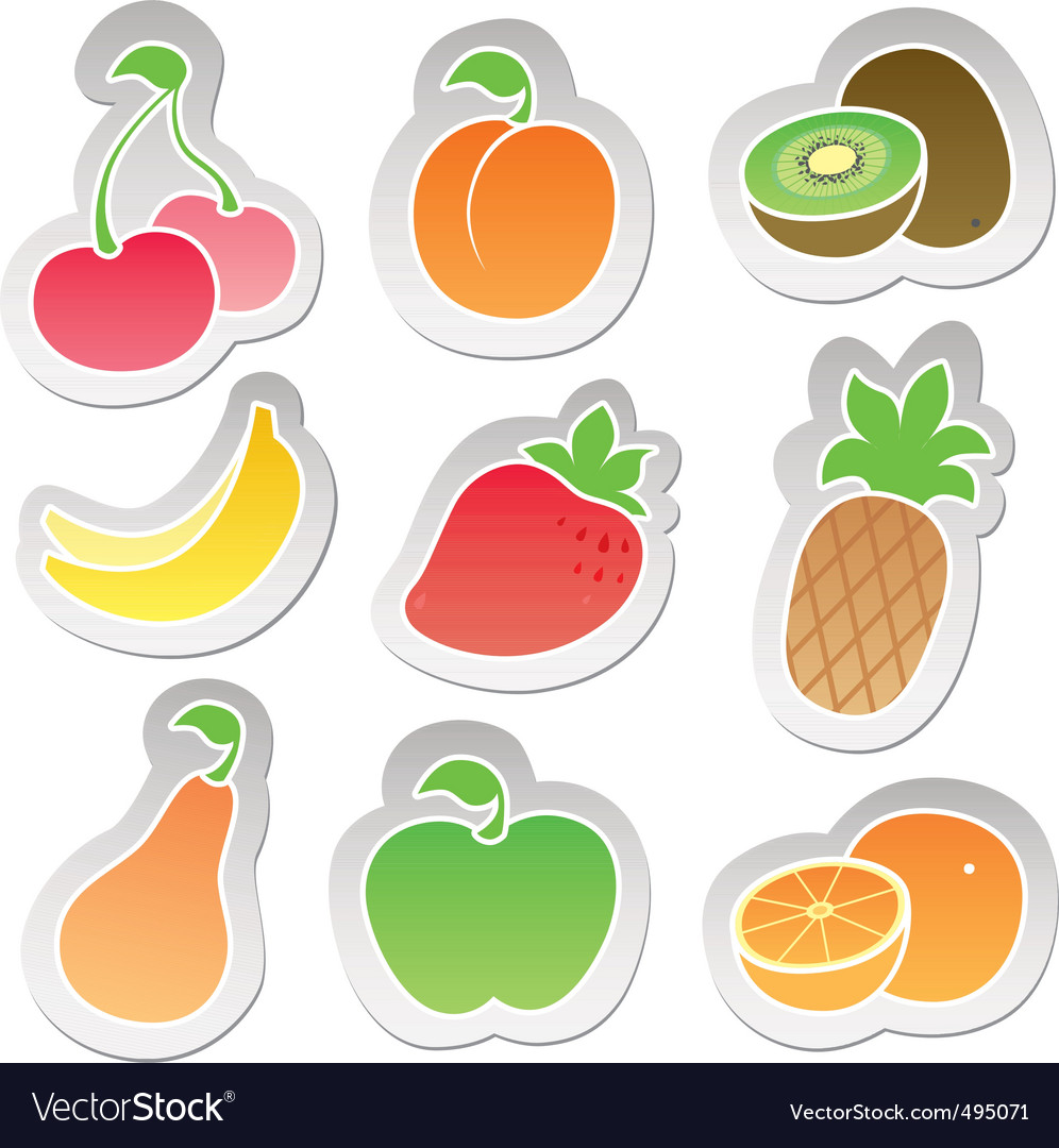 Set of fruits Royalty Free Vector Image - VectorStock