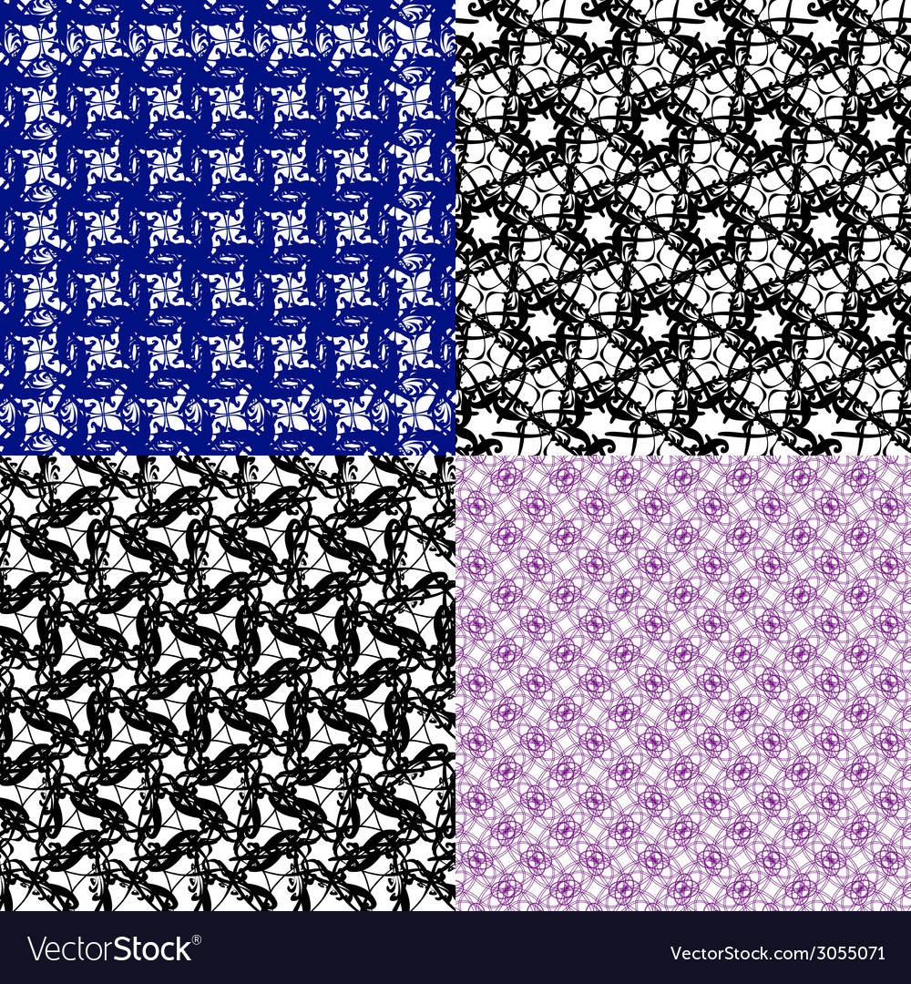 Set of geometric pattern in op art design