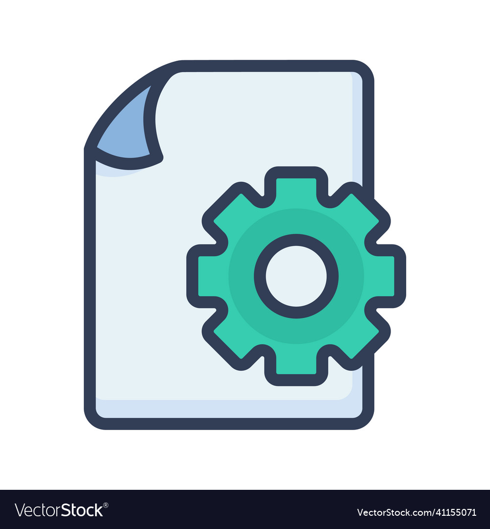 Setting document file paper page configuration vector image Setting document file paper page configuration