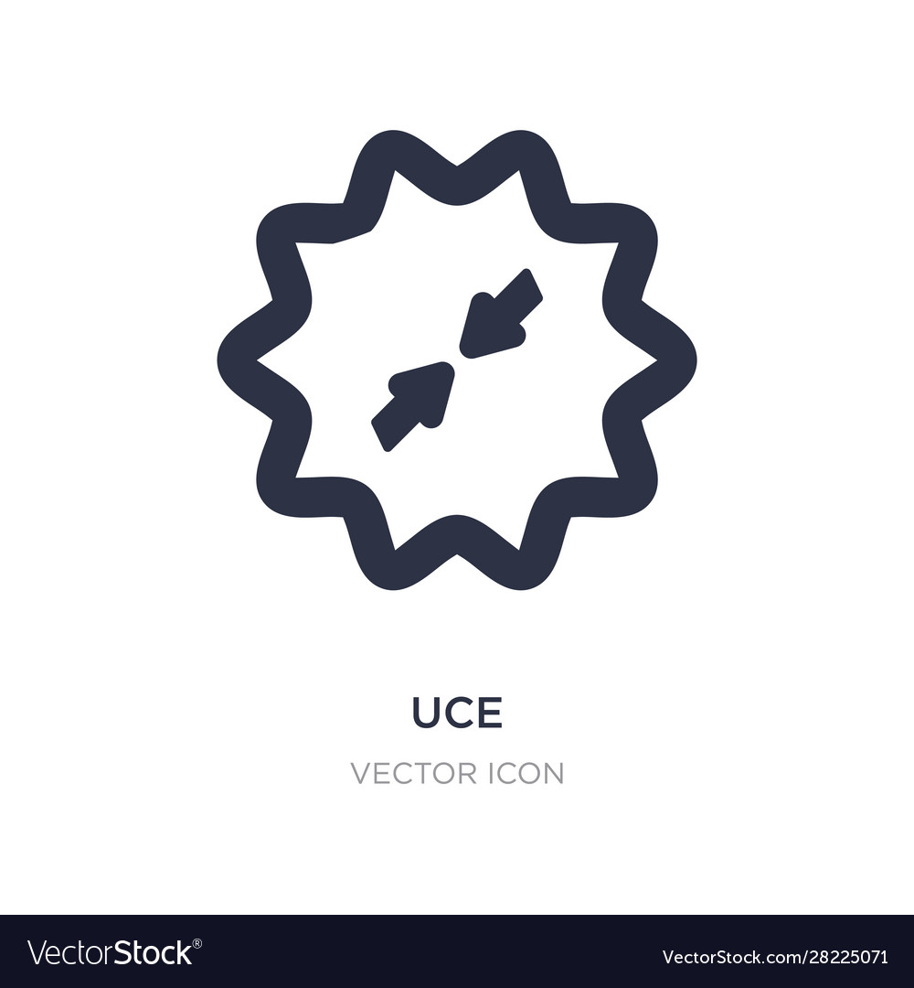 Uce icon on white background simple element from vector image Uce icon on white background simple element from