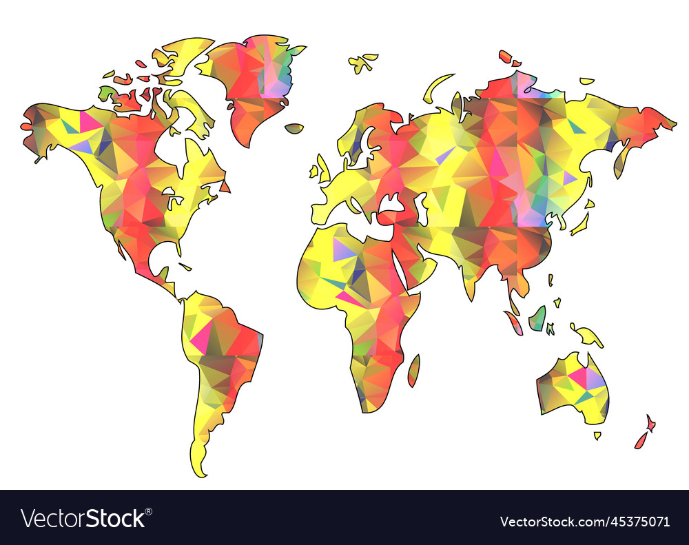 World map Royalty Free Vector Image - VectorStock