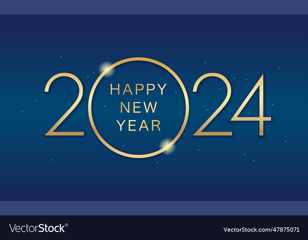 Year 2024 gold logo Royalty Free Vector Image - VectorStock