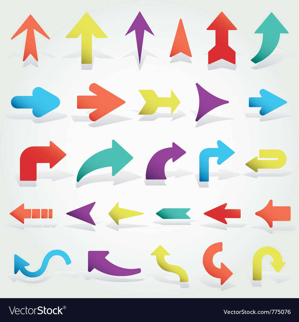 Arrows set Royalty Free Vector Image - VectorStock