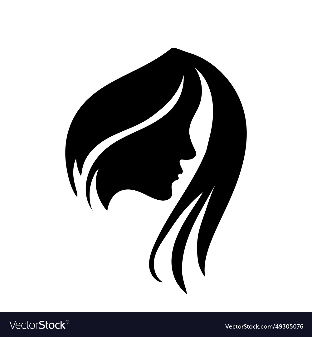 Beautiful hair wave abstract logo designlogo Vector Image