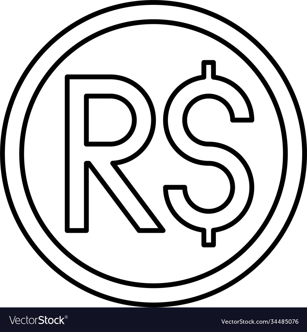 Brazil Real Coin Outline icon PNG and SVG Vector Free Download