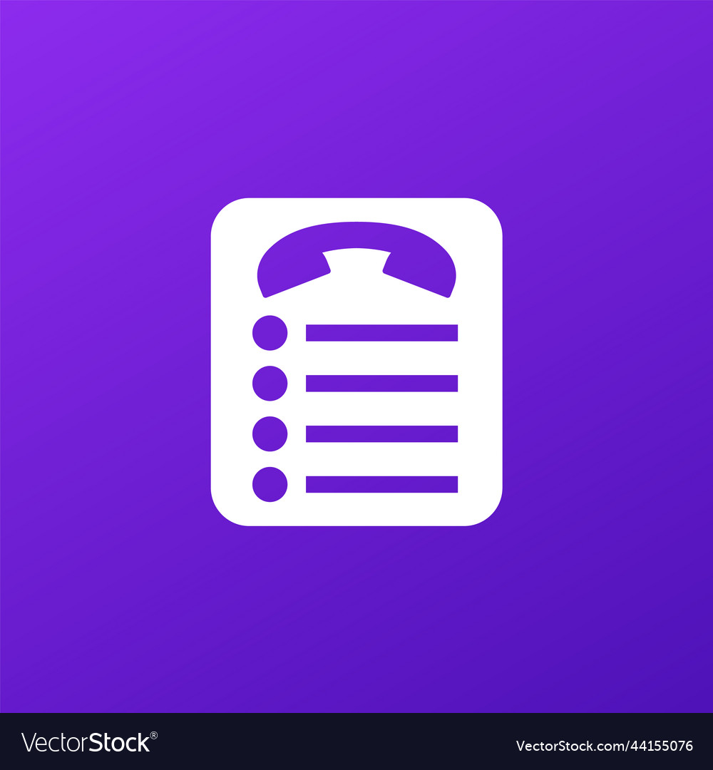 Call list icon for web