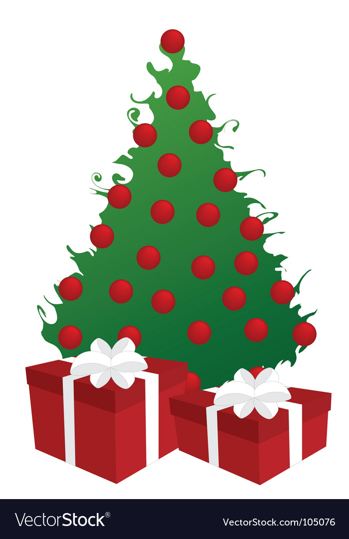 Christmas Tree With Gifts Ilration Royalty Free Vector Christmas Tree With Gifts Ilration Vector Image