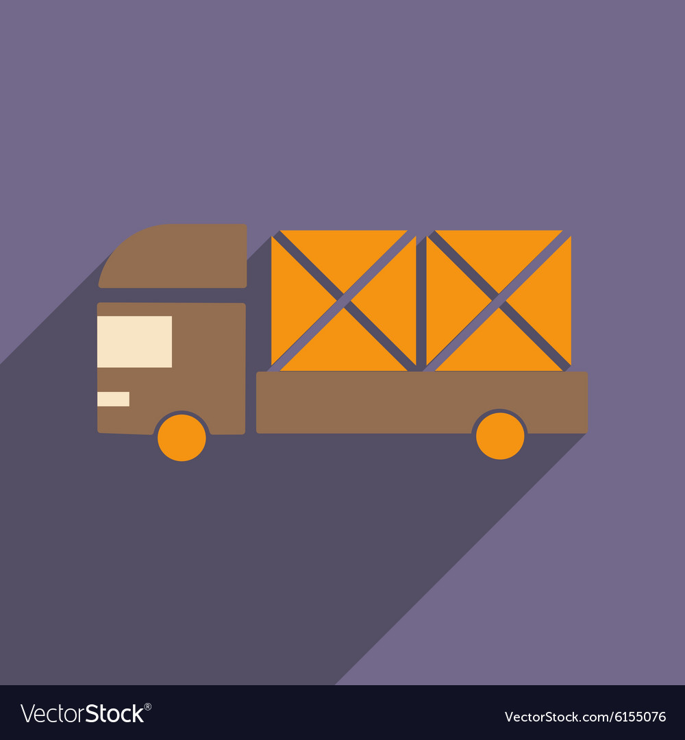 Flat with shadow icon and mobile application