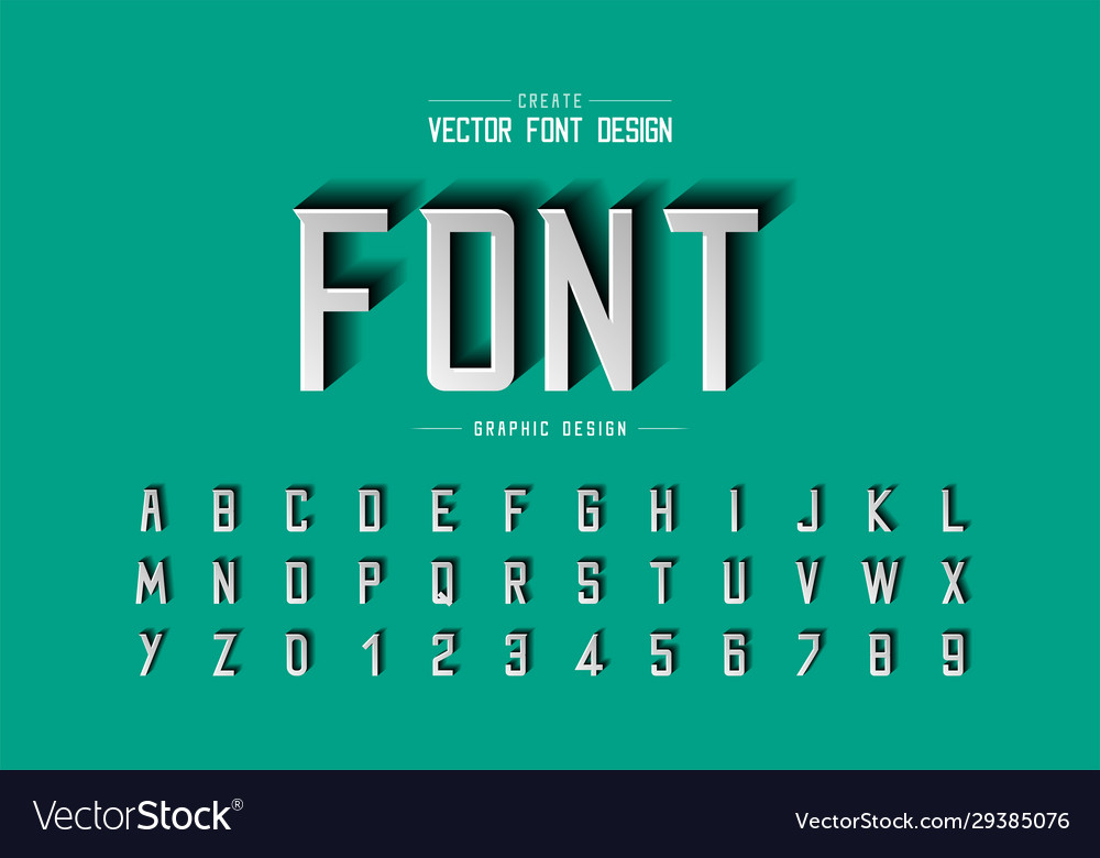 Font paper cut and alphabet script modern vector image Font paper cut and alphabet script modern