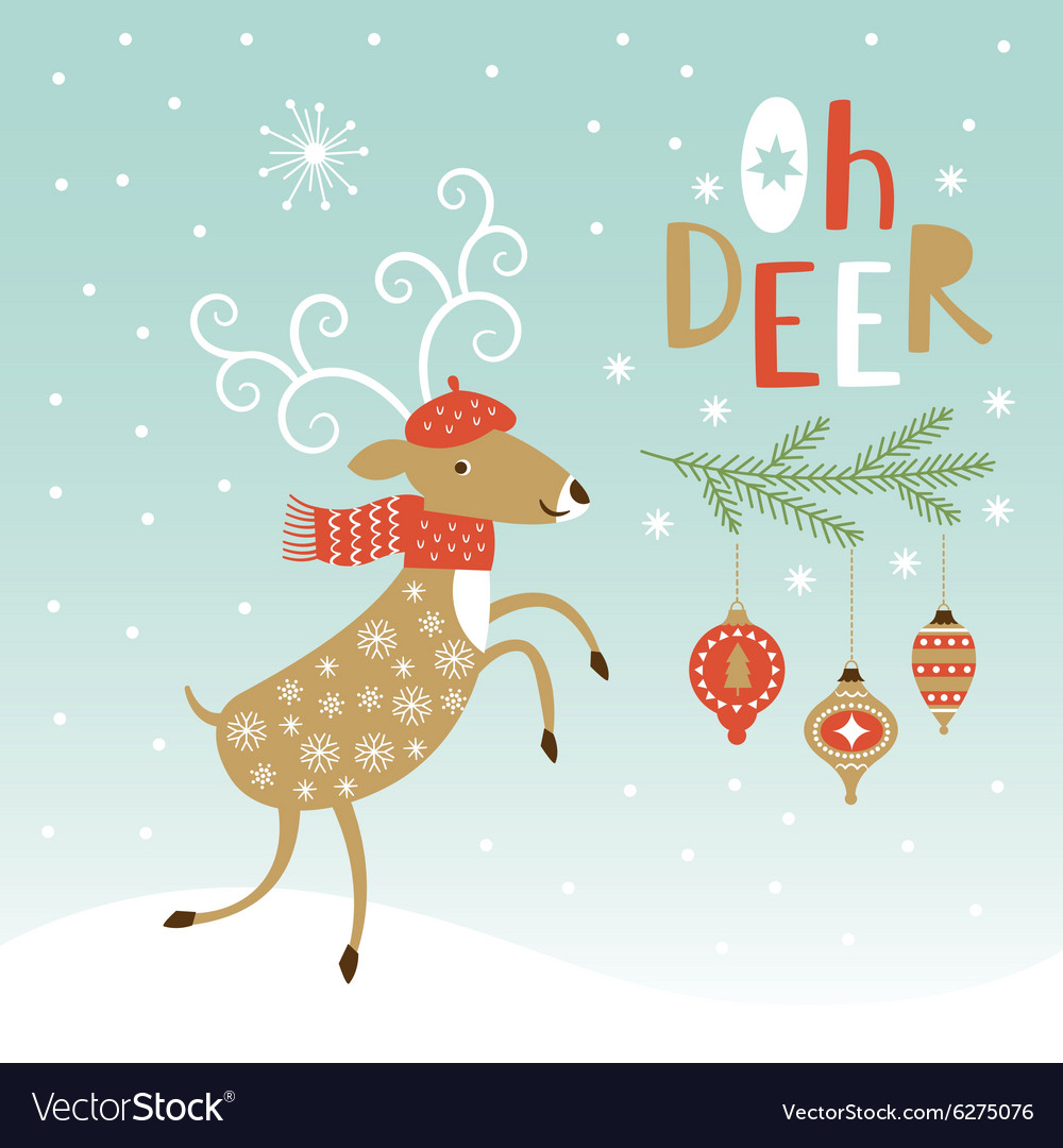 Greeting christmas card Royalty Free Vector Image