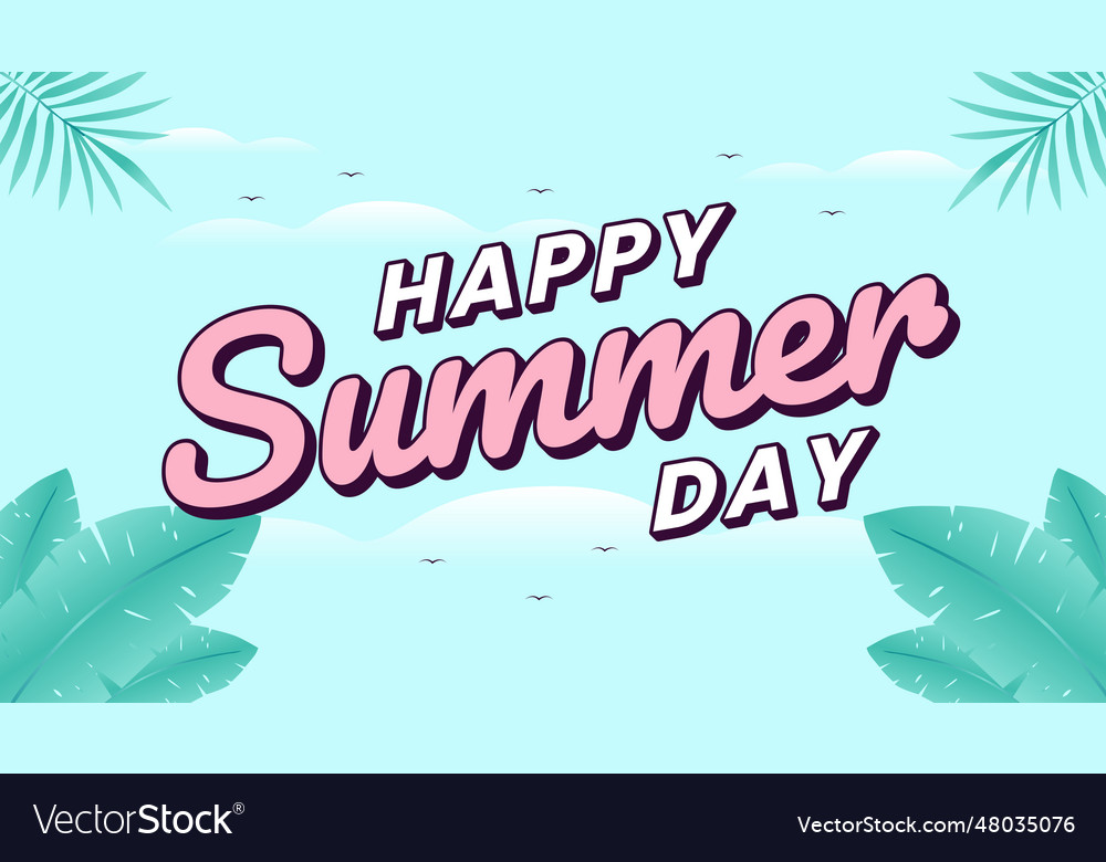 Happy summer day concept web banner sky