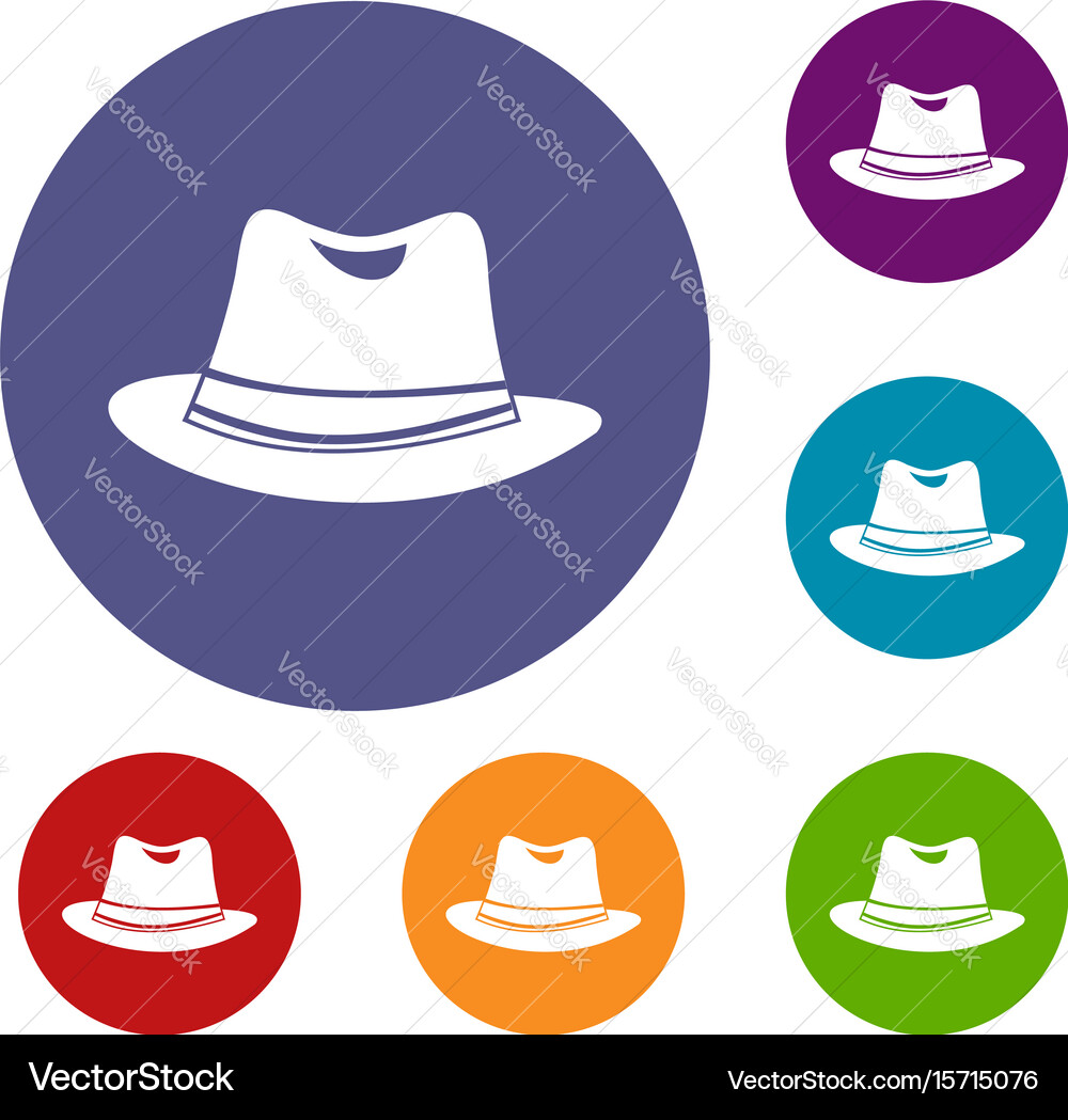 Hat icons set Royalty Free Vector Image - VectorStock