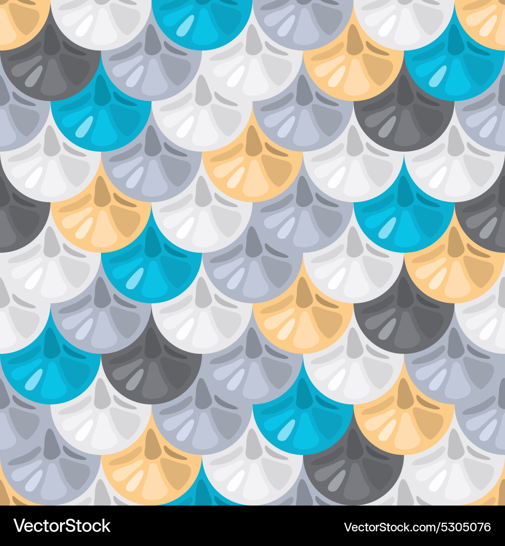 Seamless colorful river fish scales Royalty Free Vector
