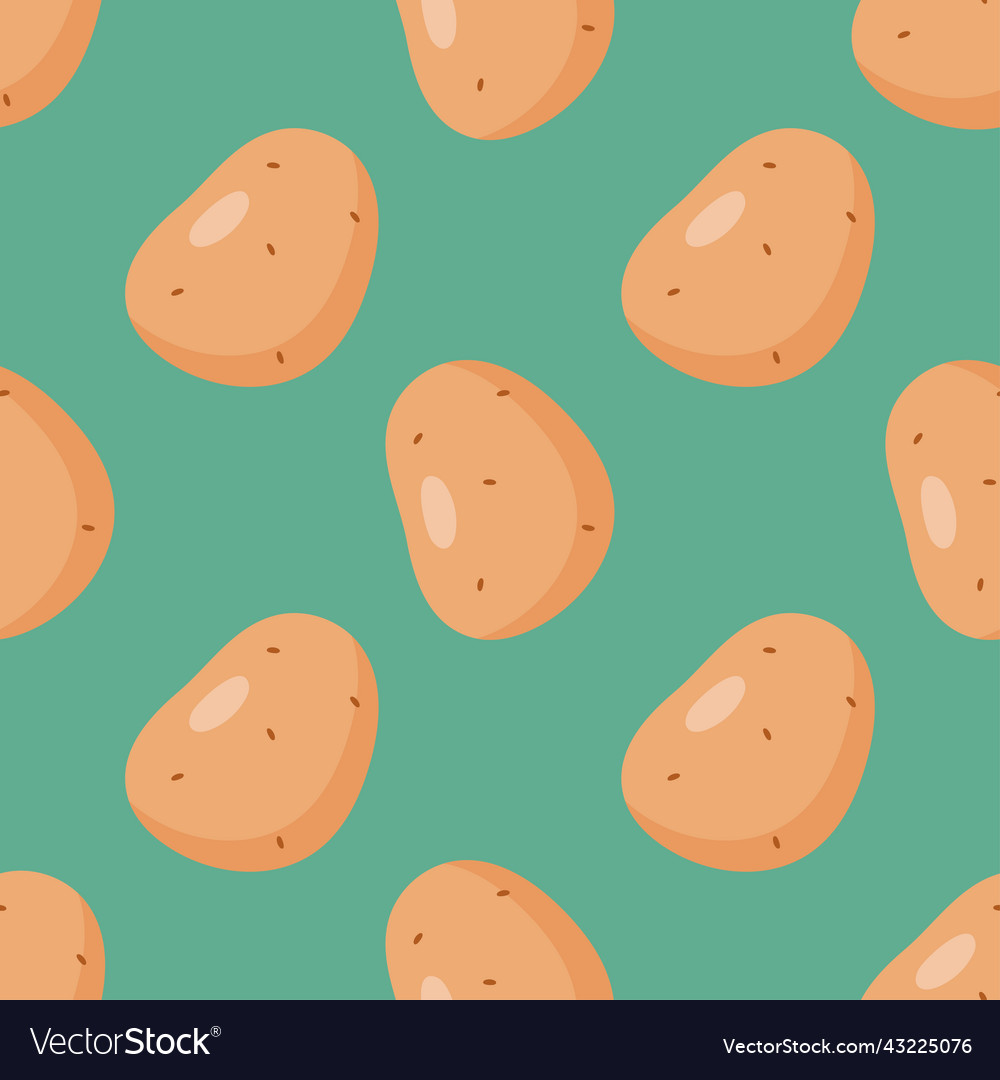 Seamless pattern with potato