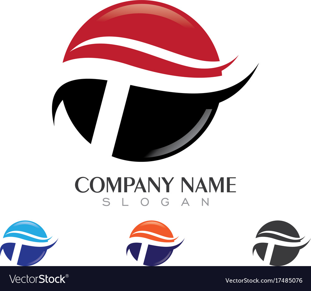 T letter logo business template Royalty Free Vector Image