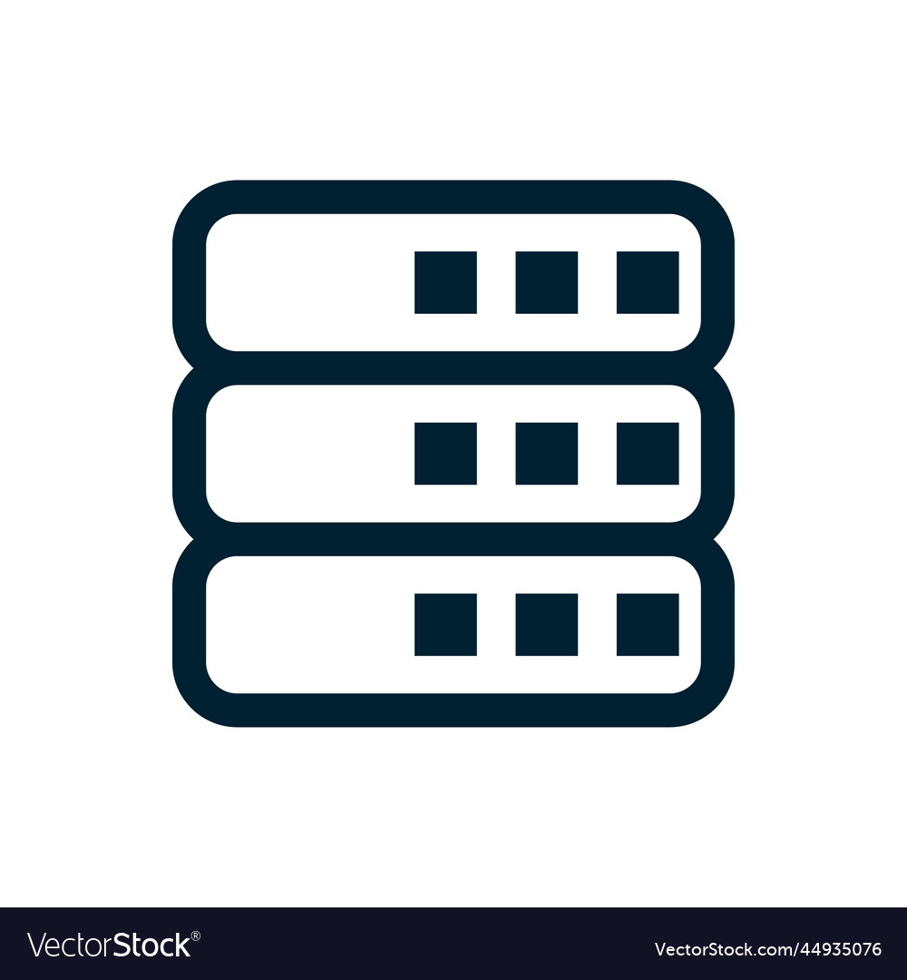 Web hosting machine or server symbol