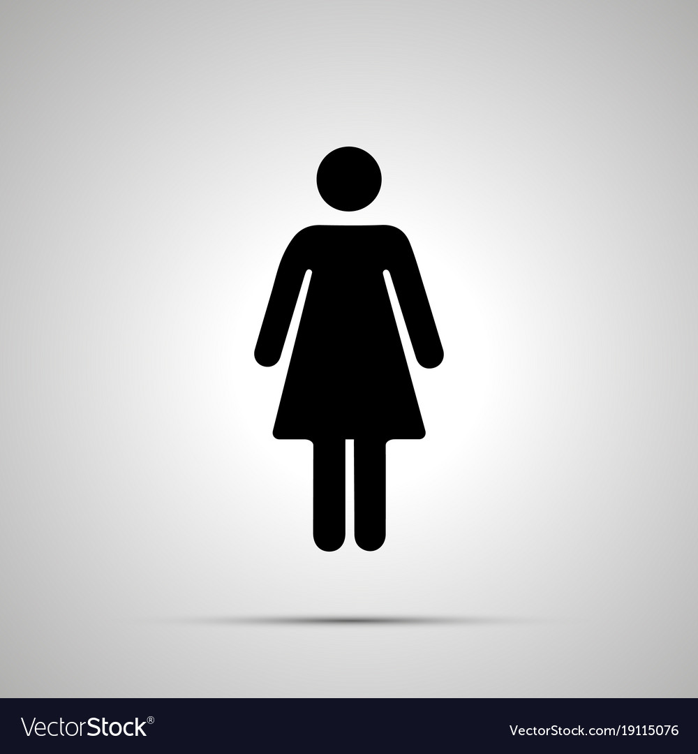 Download Woman silhouette simple black human icon Vector Image