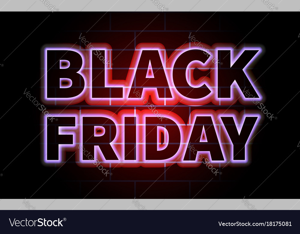 Black friday inscription on brick wall Royalty Free Vector