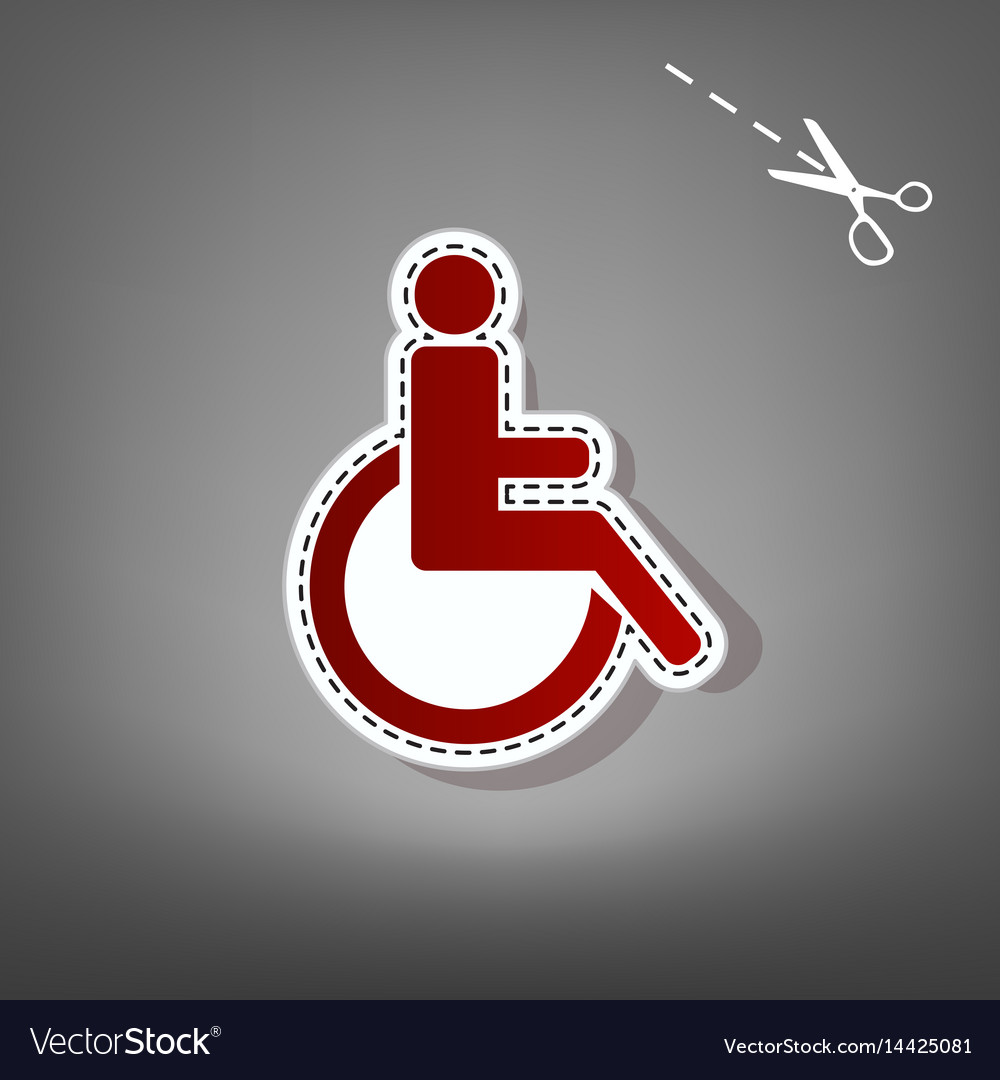 Disabled sign red icon