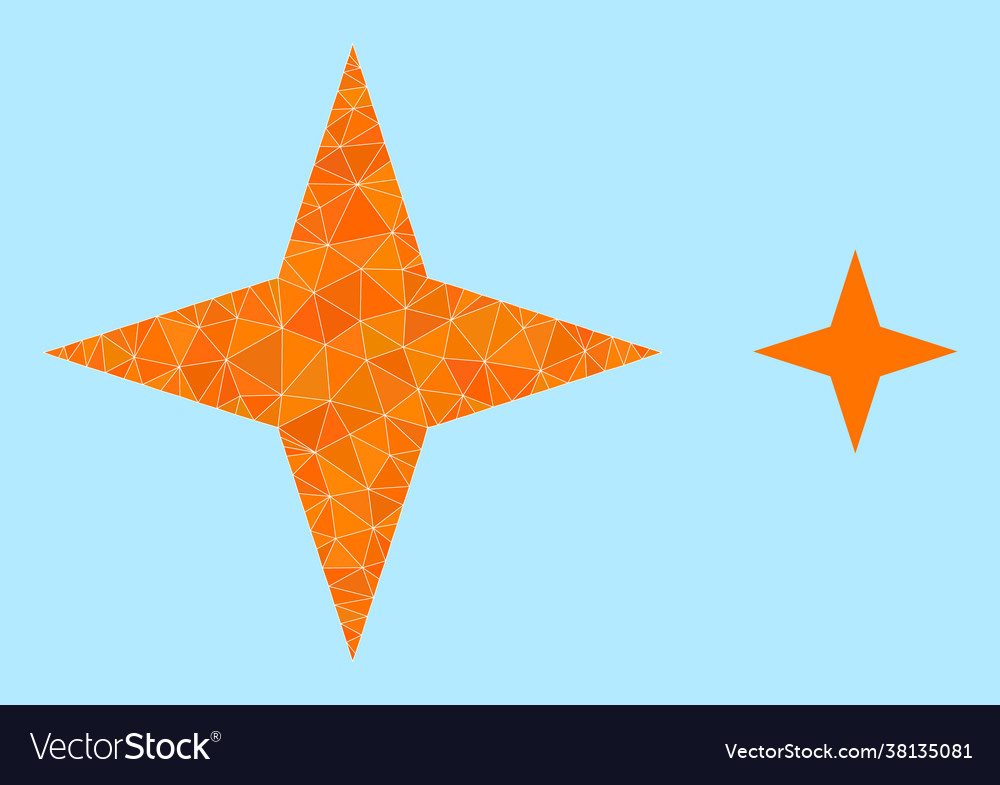 Polygonal space star icon