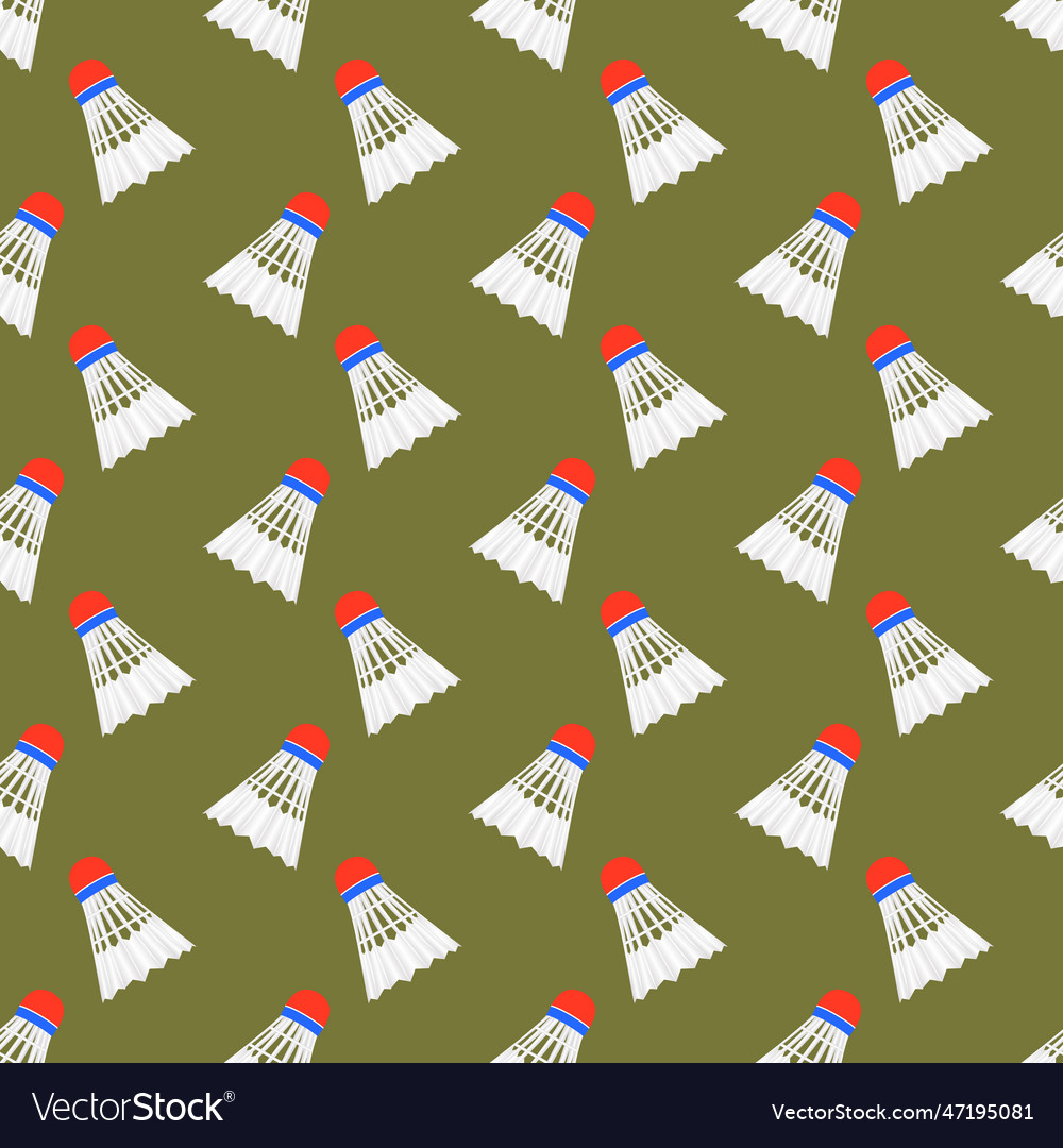 Seamless pattern badminton ball icon