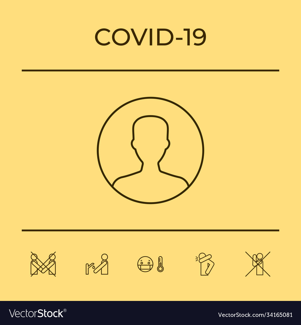 Symbol user icon in circle profile line