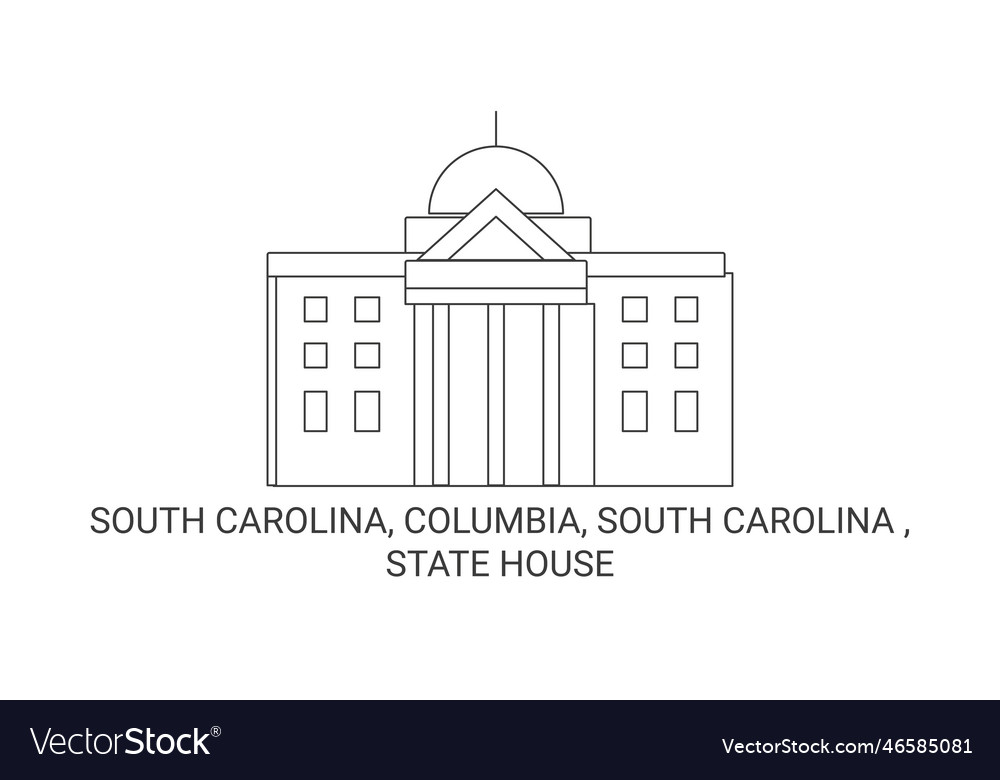 United states south carolina columbia state Vector Image