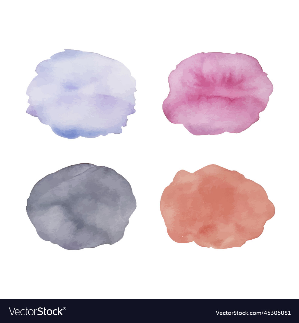 Watercolor circles for design spots Royalty Free Vector