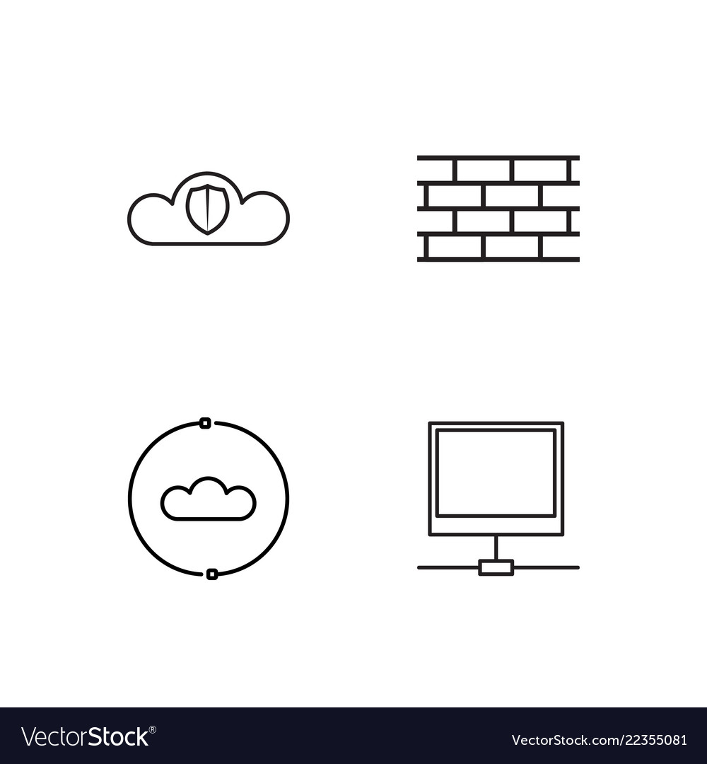 Web simple outlined icons set