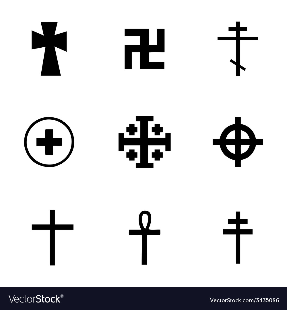 Crosses icons set Royalty Free Vector Image - VectorStock