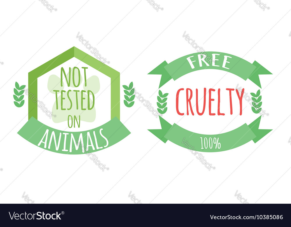 Cryelty free and not tested on animals labels