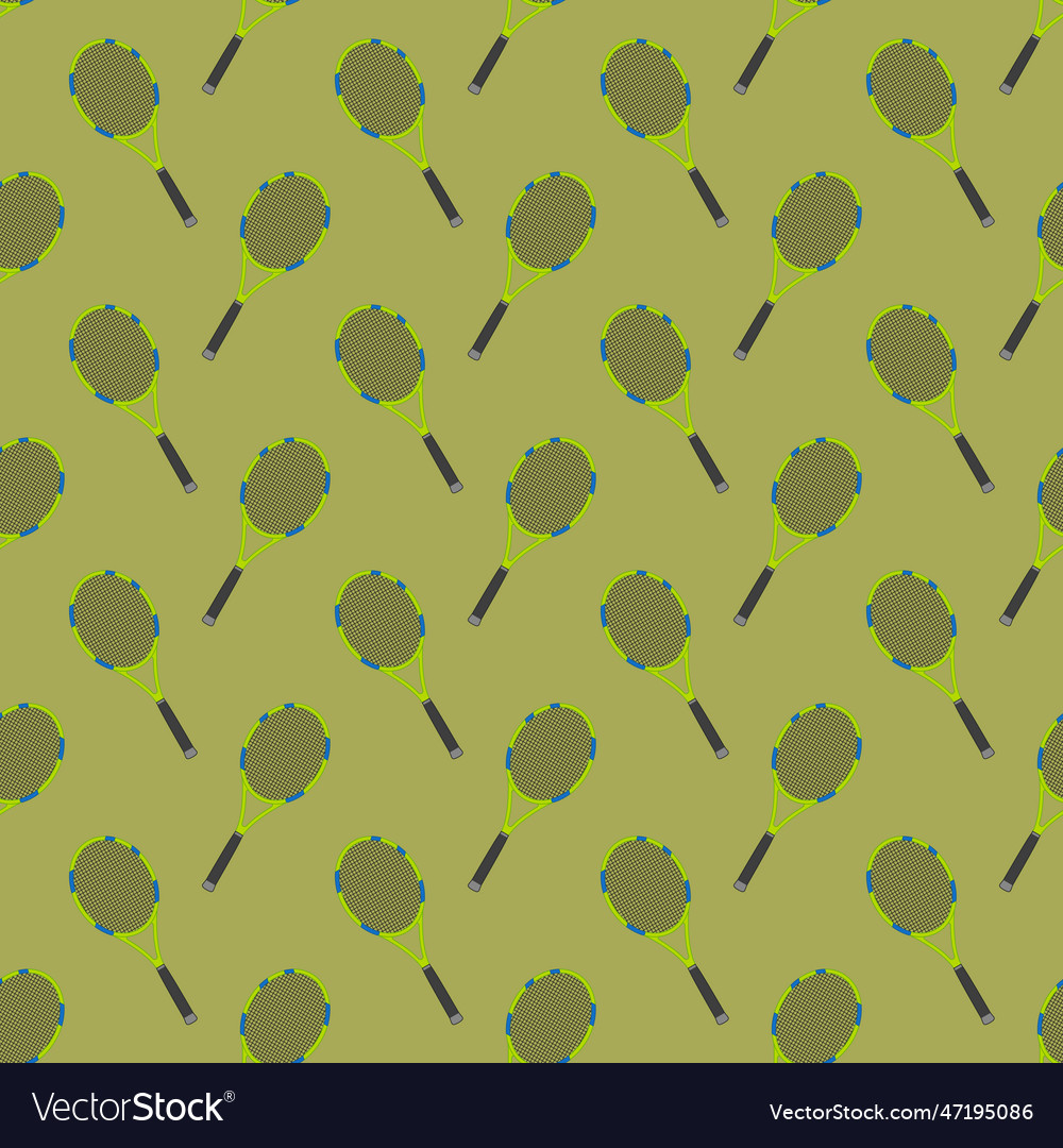 Seamless pattern with tennis racket
