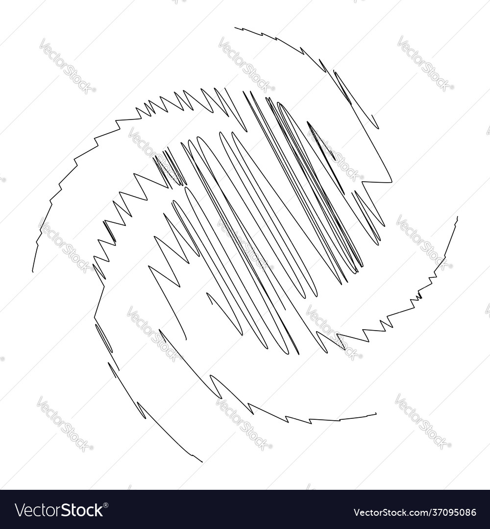 Spiral swirl twirl design element with sketchy vector image Spiral swirl twirl design element with sketchy