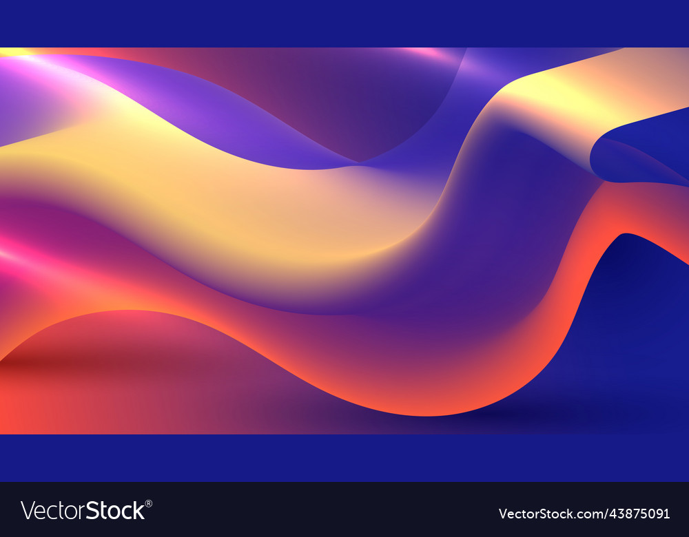 Abstract 3d liquid colorful gradient flow wave vector image Abstract 3d liquid colorful gradient flow wave