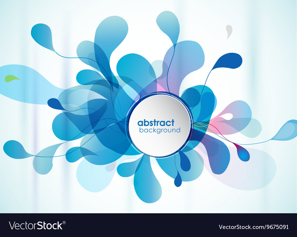 Abstract colored background with leafs and place