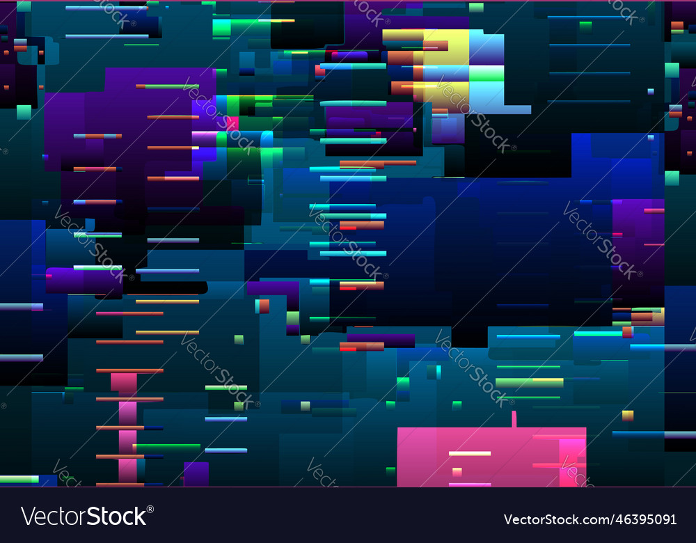 Abstract glitch background with colorful pixel vector image Abstract glitch background with colorful pixel