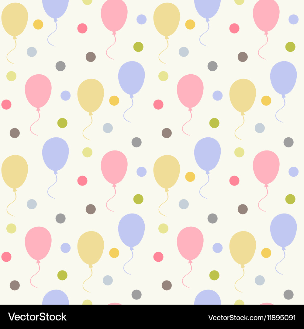 Colorful Balloons Pattern Royalty Free Vector Image