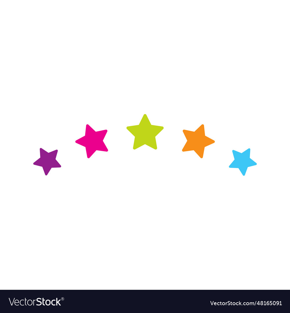 Bunte Stern-Icon-Logo-Design vector image Bunte Stern-Icon-Logo-Design