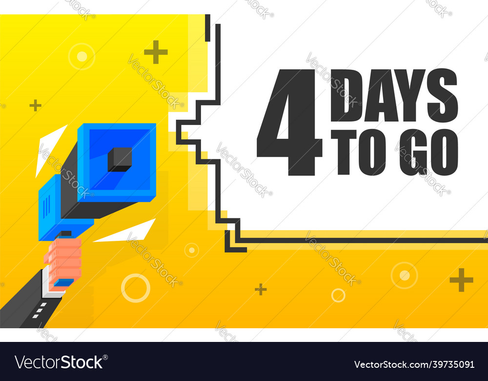 Four days to go banner template marketing flyer