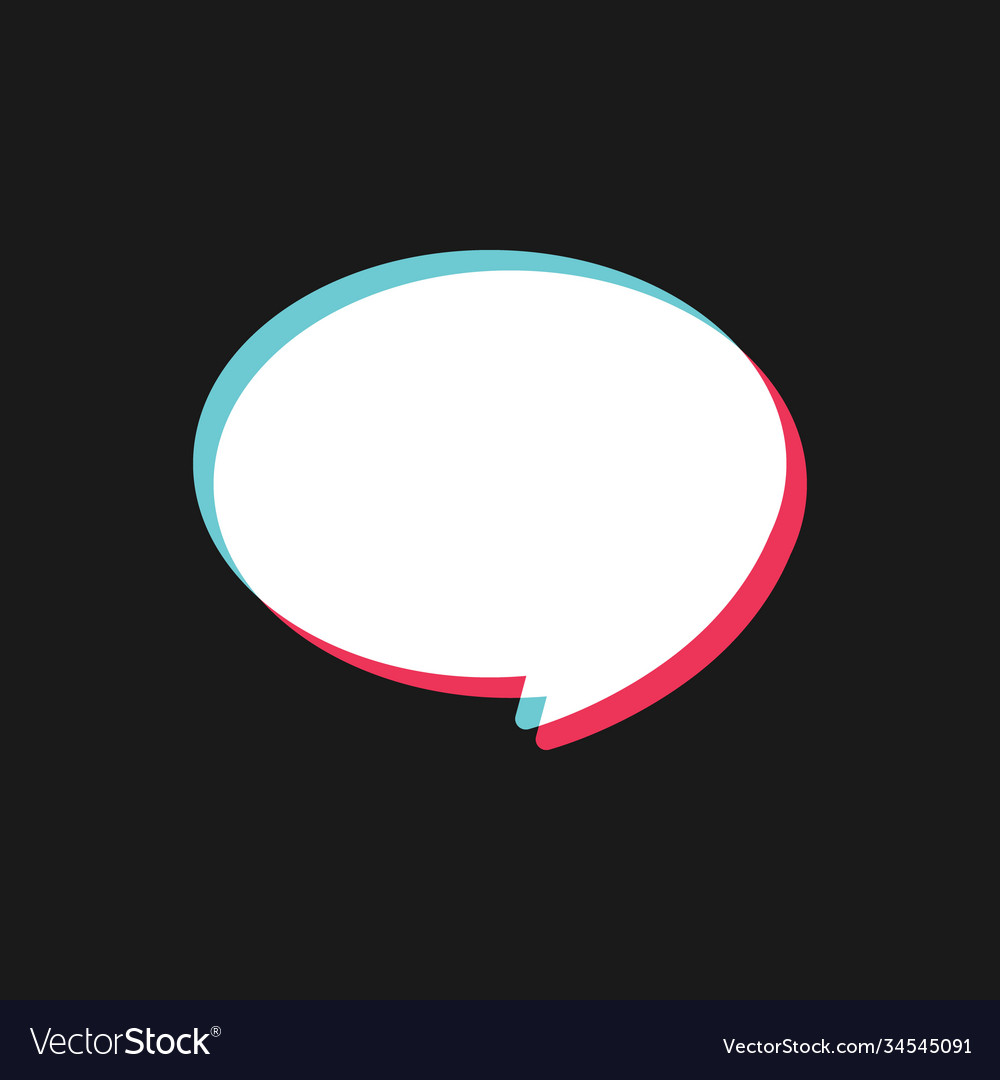 Glitch Chat Bubble Speech Icon Royalty Free Vector Image 1359