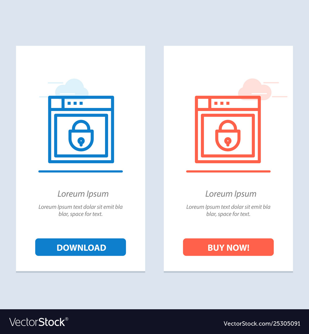 Internet password shield web security blue vector image Internet password shield web security blue