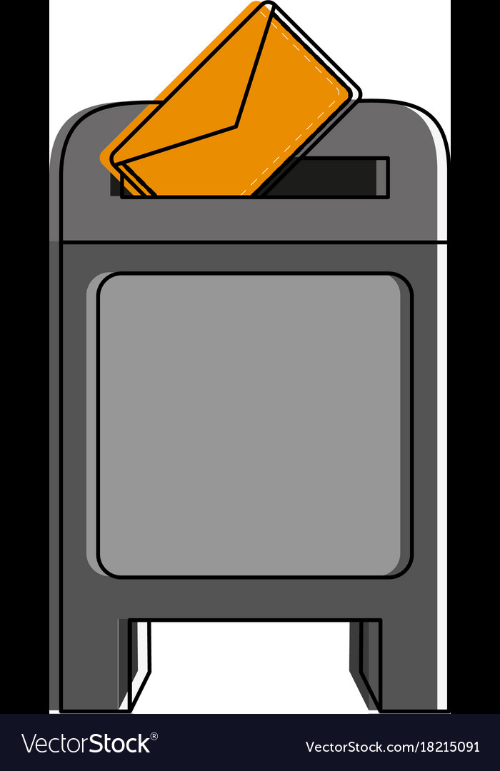 Mailbox with envelope icon image