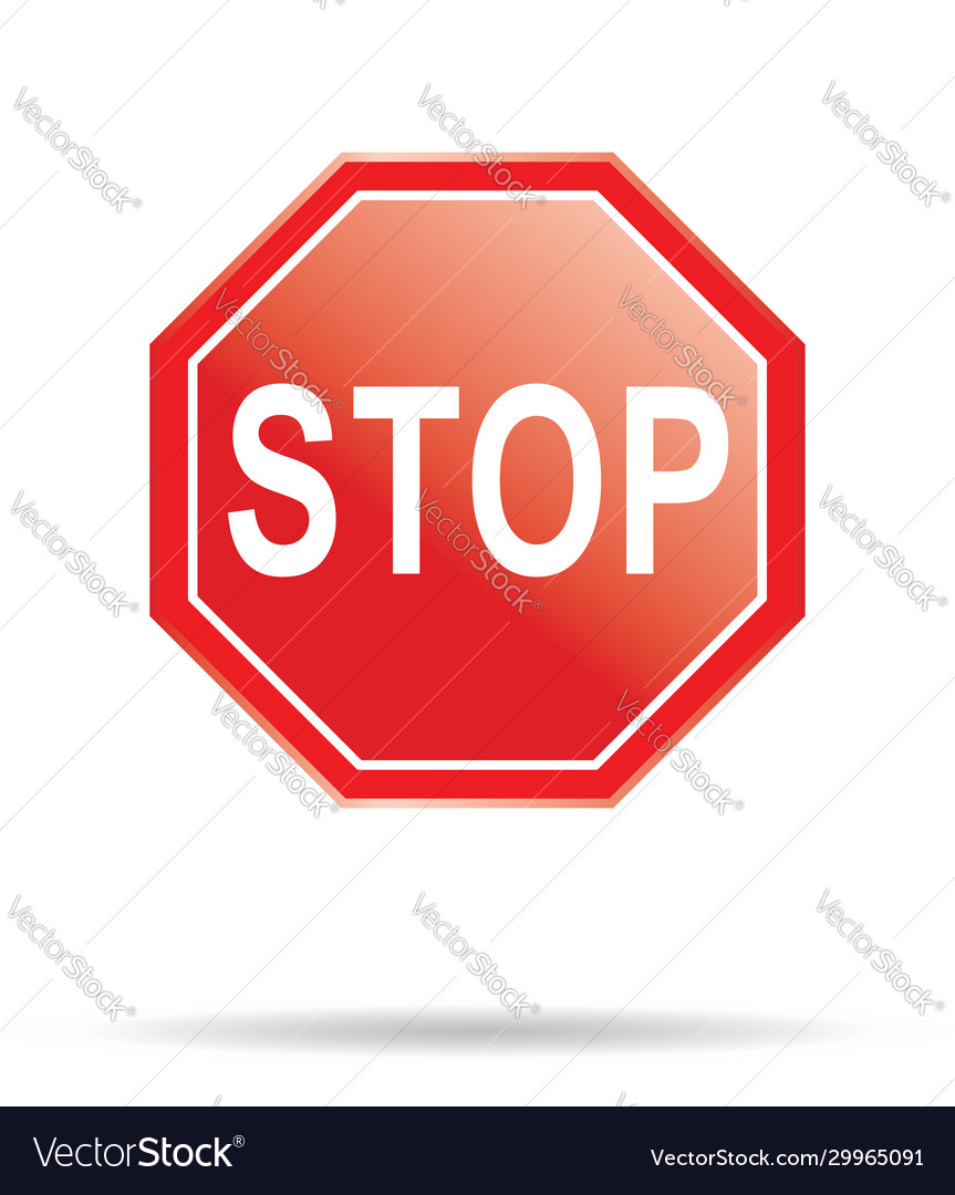 Stop sign vector image Stop sign